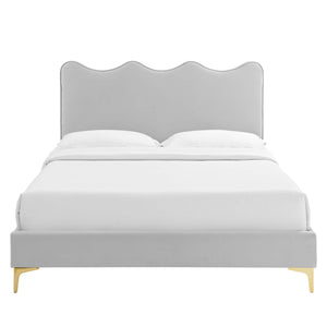Current Performance Velvet Full Platform Bed by Modway