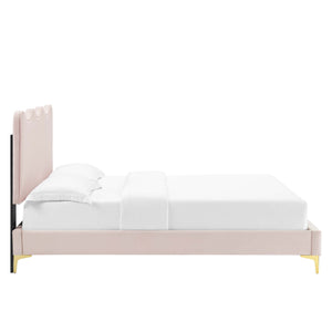 Current Performance Velvet Full Platform Bed by Modway