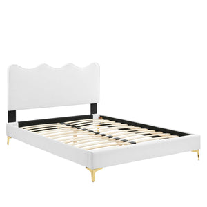 Current Performance Velvet Full Platform Bed by Modway
