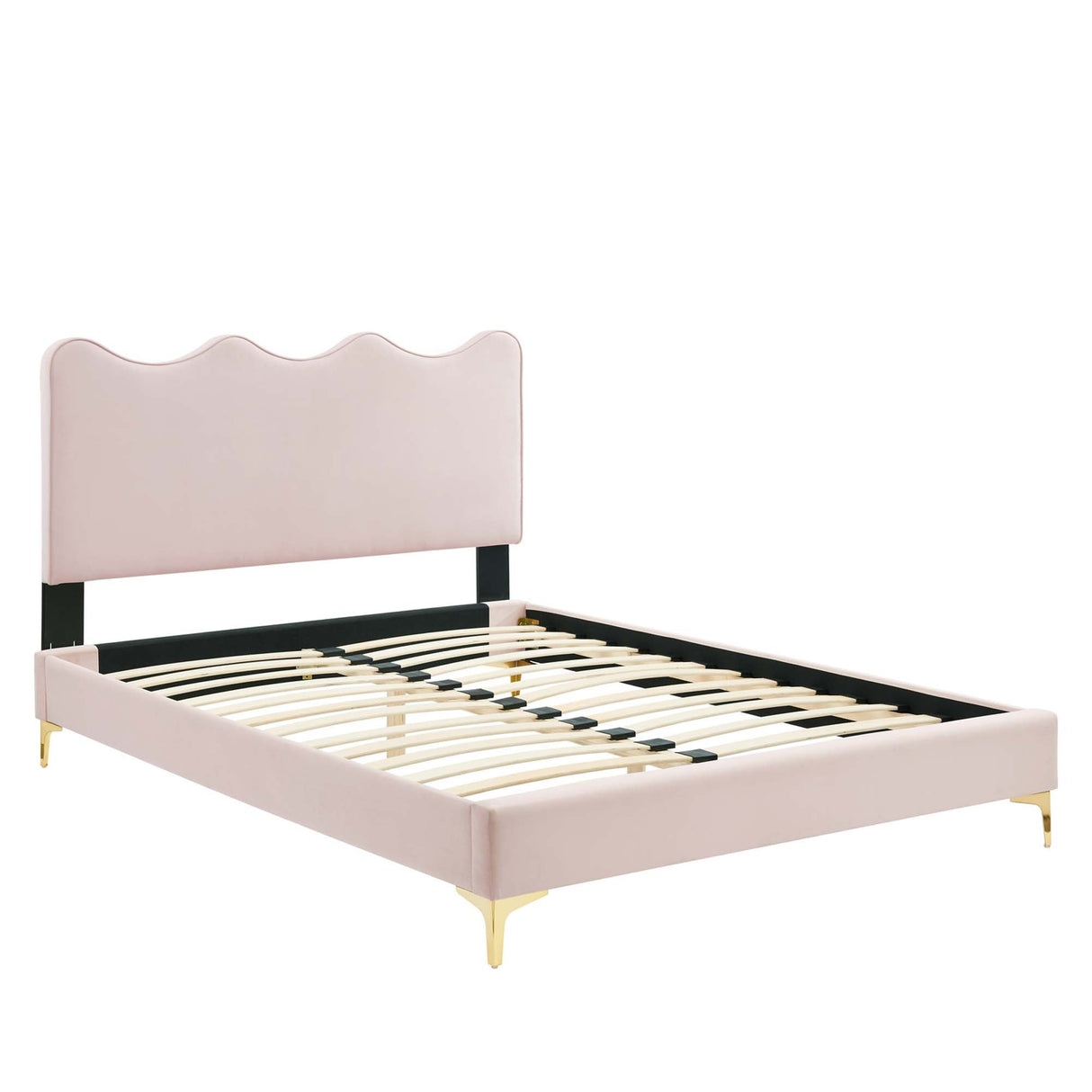 Current Performance Velvet Queen Platform Bed by Modway