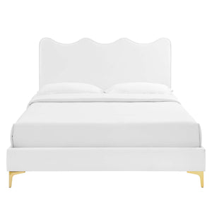 Current Performance Velvet Queen Platform Bed by Modway