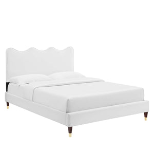 Current Performance Velvet Queen Platform Bed by Modway