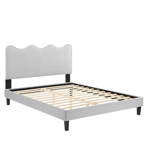 Current Performance Velvet Queen Platform Bed by Modway