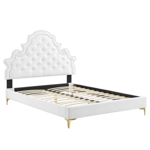 Gwyneth Tufted Performance Velvet Queen Platform Bed by Modway