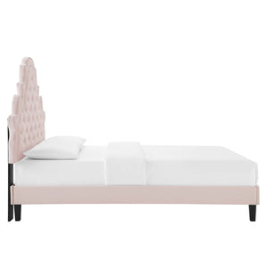 Gwyneth Tufted Performance Velvet Queen Platform Bed by Modway