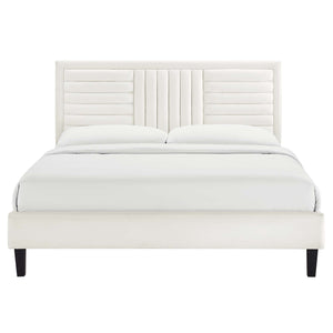 Sofia Channel Tufted Performance Velvet Full Platform Bed by Modway