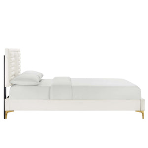Sofia Channel Tufted Performance Velvet King Platform Bed by Modway