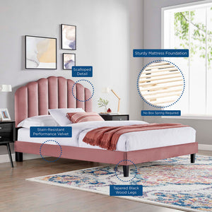 Daisy Performance Velvet Twin Platform Bed by Modway