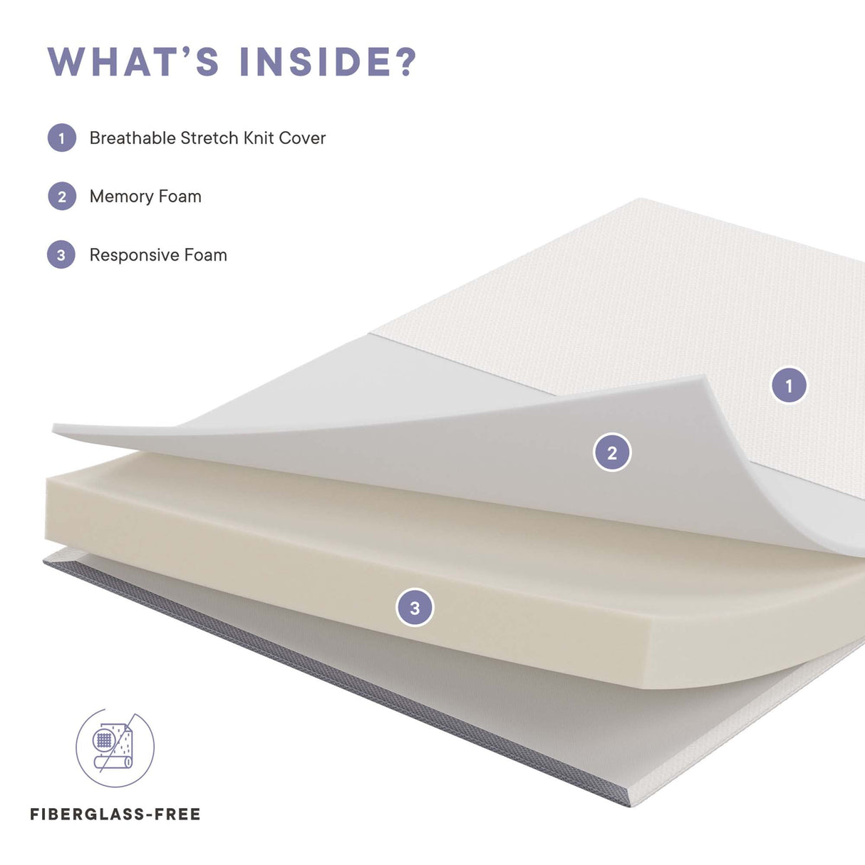 Mila 5" Queen Memory Foam Mattress by Modway