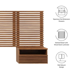 Render Wall Mount King Headboard and Nightstands by Modway