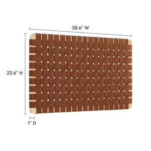 Sparta Weave Wall-Mount Vegan Leather Twin Headboard by Modway
