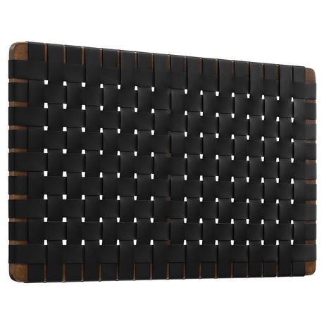 Sparta Weave Wall-Mount Vegan Leather Twin Headboard by Modway