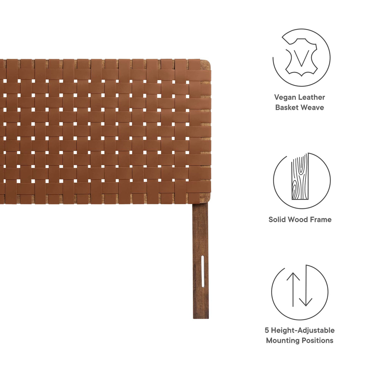 Sparta Weave Vegan Leather Full Headboard by Modway