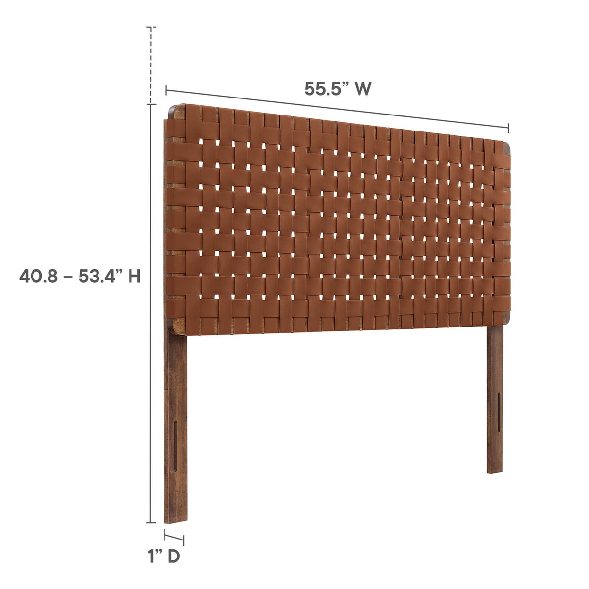 Sparta Weave Vegan Leather Full Headboard by Modway