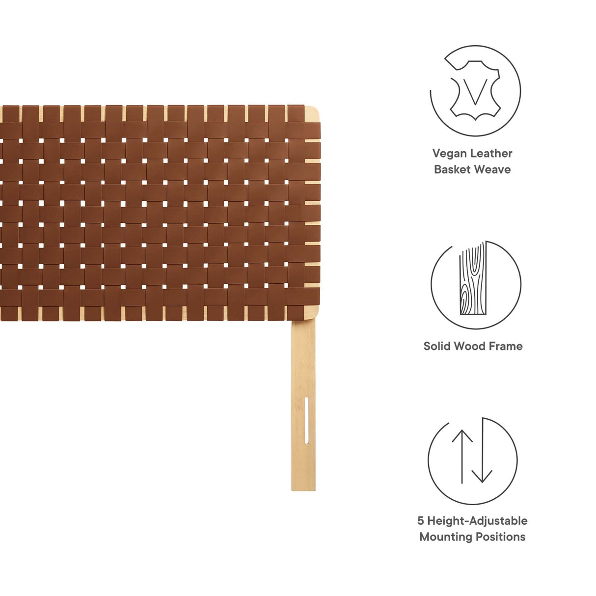 Sparta Weave Vegan Leather Queen Headboard by Modway