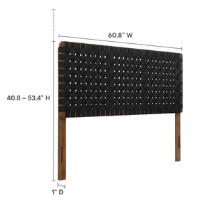 Sparta Weave Vegan Leather Queen Headboard by Modway