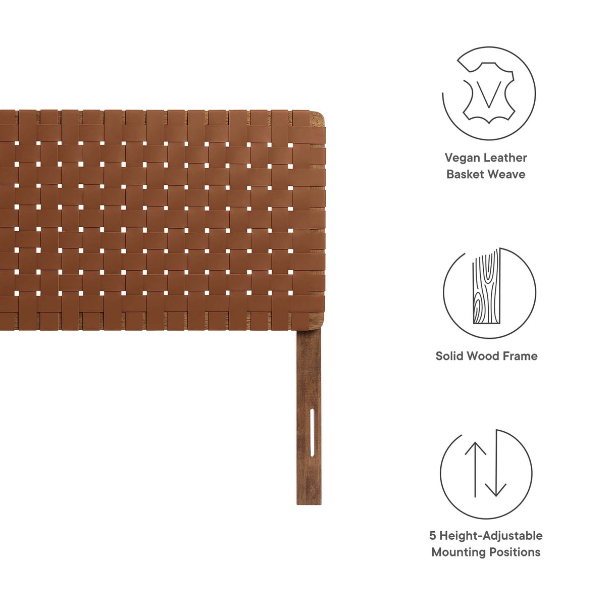 Sparta Weave Vegan Leather Queen Headboard by Modway