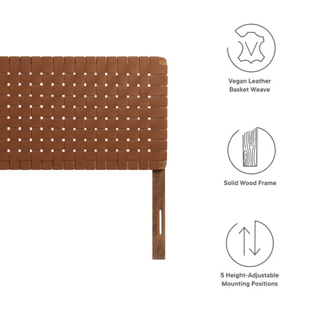 Sparta Weave Vegan Leather Queen Headboard by Modway