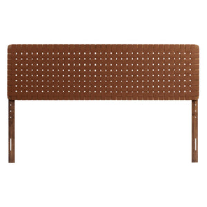 Sparta Weave Vegan Leather King Headboard by Modway