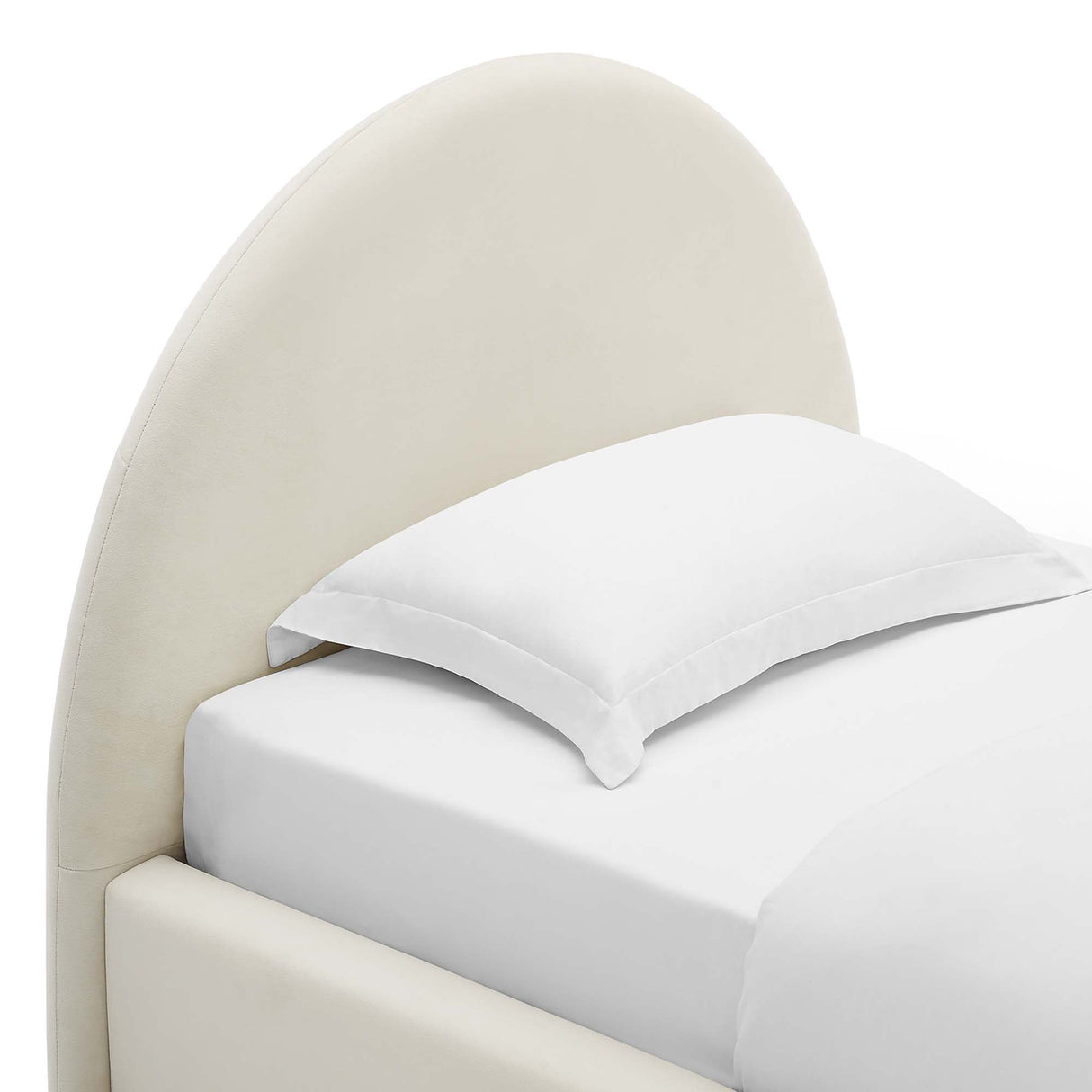 Resort Performance Velvet Arched Round Twin Platform Bed by Modway