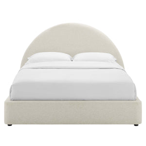 Resort Upholstered Fabric Arched Round Full Platform Bed by Modway