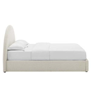 Resort Upholstered Fabric Arched Round Queen Platform Bed by Modway