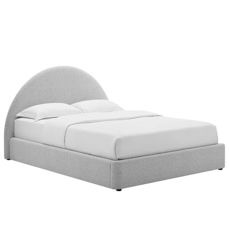 Resort Upholstered Fabric Arched Round King Platform Bed by Modway