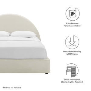 Resort Performance Velvet Arched Round King Platform Bed by Modway