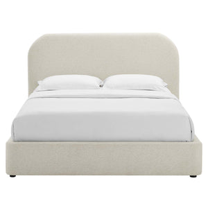 Keynote Upholstered Full Size Fabric Curved Platform Bed by Modway