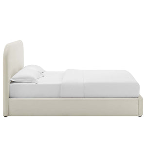 Keynote Performance Velvet Curved Queen Platform Bed by Modway