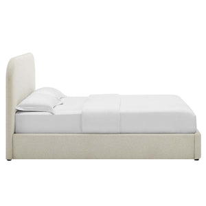 Keynote Upholstered Fabric Curved King Platform Bed by Modway