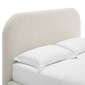 Keynote Upholstered Fabric Curved King Platform Bed by Modway