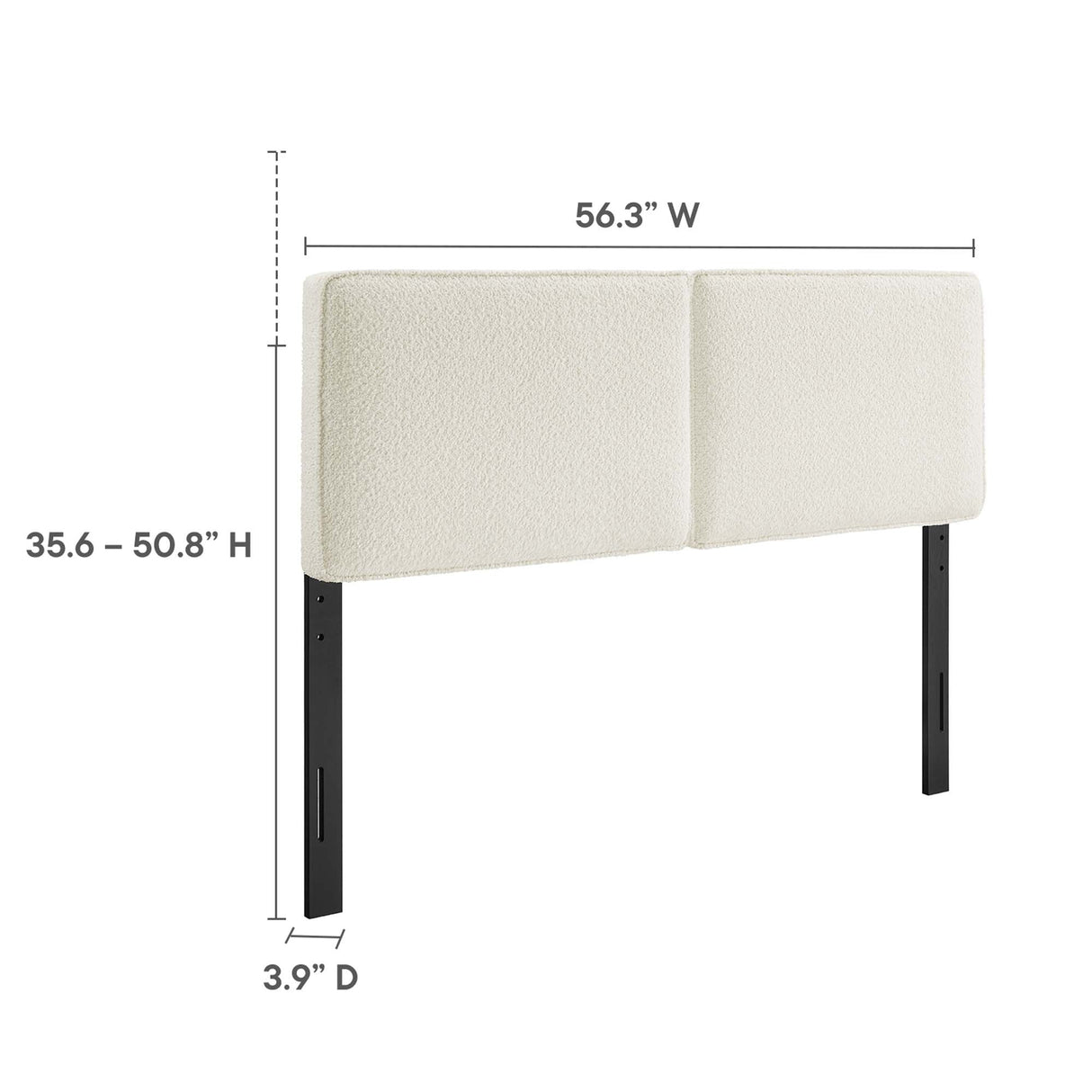 Lindee Boucle Fabric Full Headboard by Modway