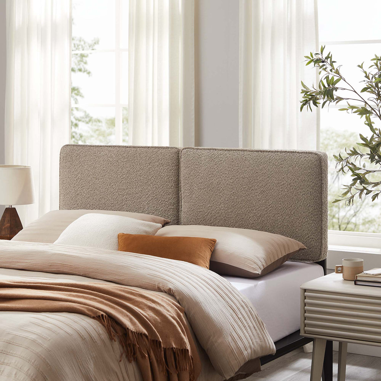 Lindee Boucle Fabric Full Headboard by Modway