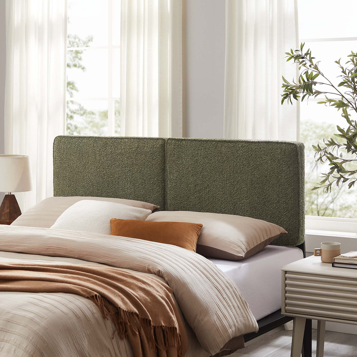 Lindee Boucle Fabric Queen Headboard by Modway