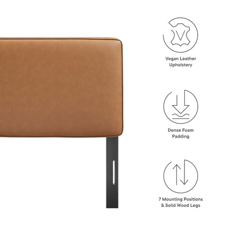 Lindee Vegan Leather King Headboard by Modway