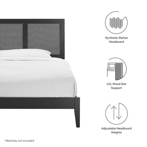Sirocco Rattan and Wood Twin Platform Bed by Modway