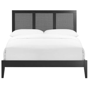 Sirocco Rattan and Wood Full Platform Bed by Modway