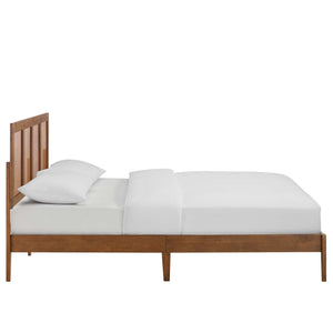 Sirocco Rattan and Wood King Platform Bed by Modway