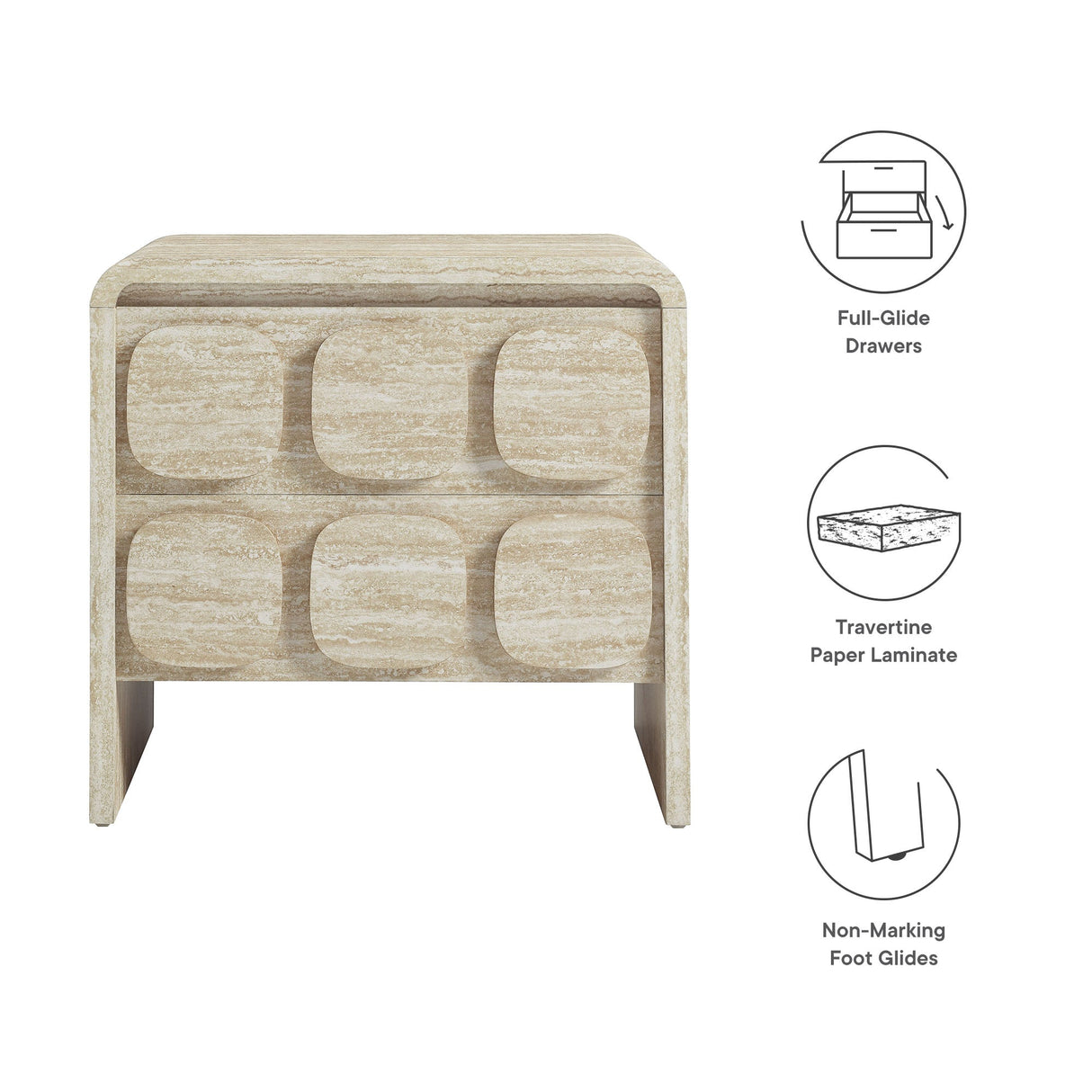Toscana 2-Drawer Nightstand by Modway