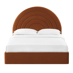 Solana Arched Performance Velvet Full Platform Bed