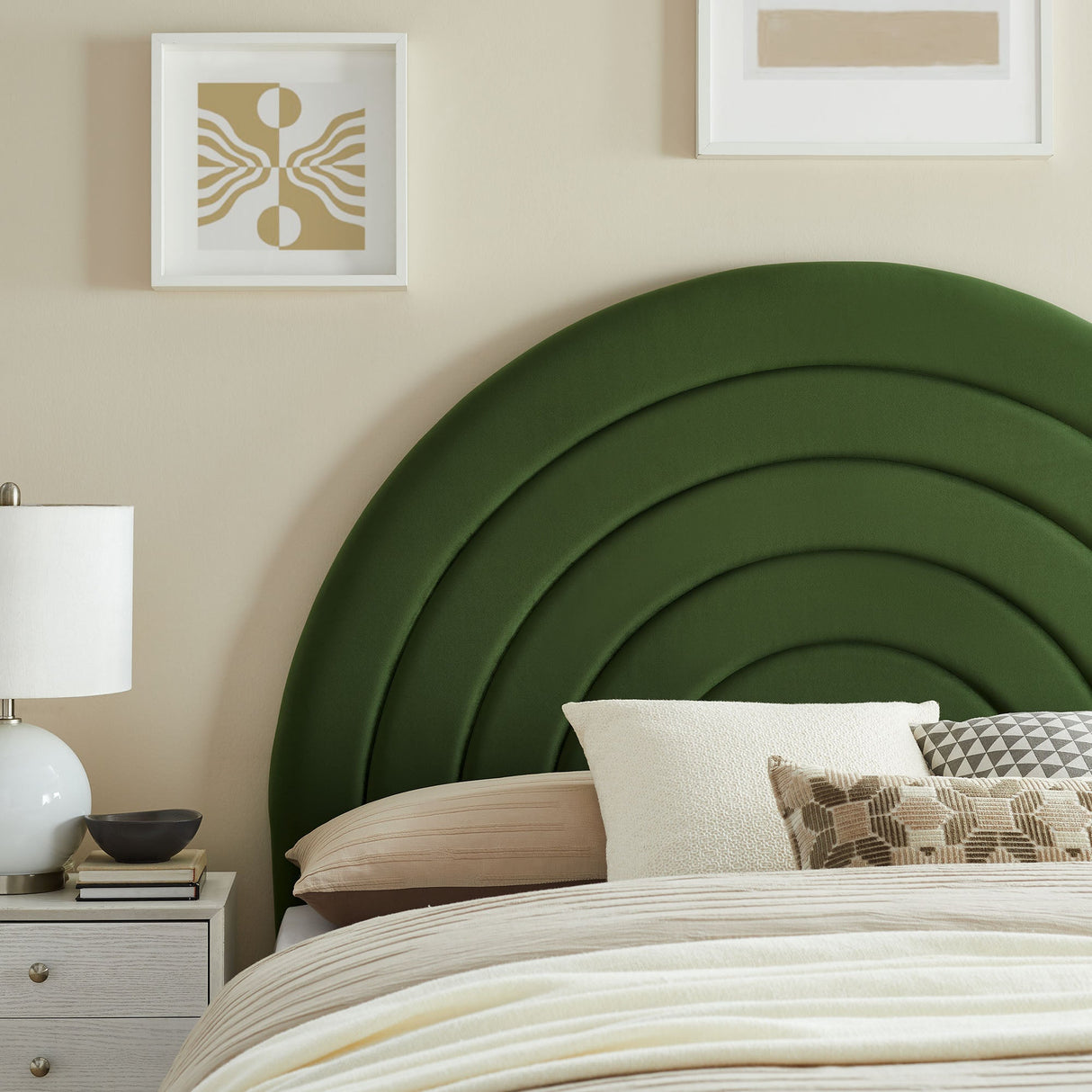 Solana Arched Performance Velvet King Headboard