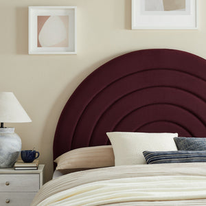 Solana Arched Performance Velvet King Headboard