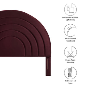 Solana Arched Performance Velvet King Headboard