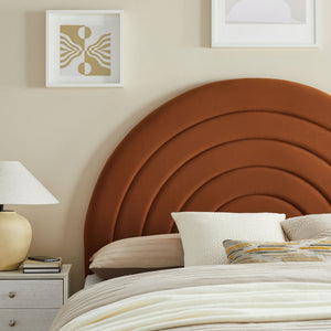 Solana Arched Performance Velvet King Headboard