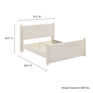 Rael Performance Velvet Queen Platform Bed by Modway