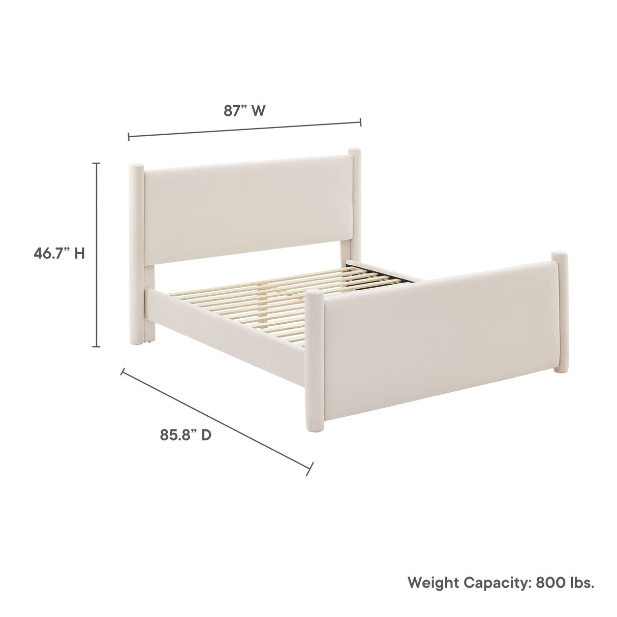 Rael Performance Velvet King Platform Bed by Modway