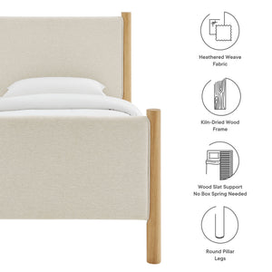 Maven Twin Size Fabric Upholstered Platform Bed by Modway