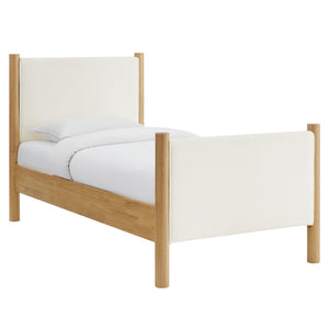 Maven Twin Size Boucle Upholstered Platform Bed by Modway