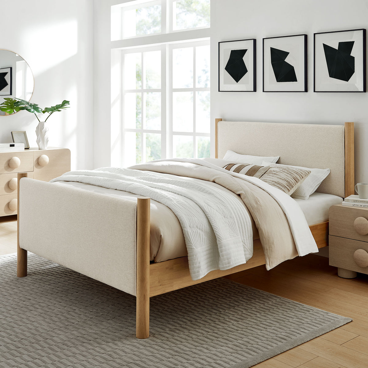 Maven Full Size Fabric Upholstered Platform Bed by Modway
